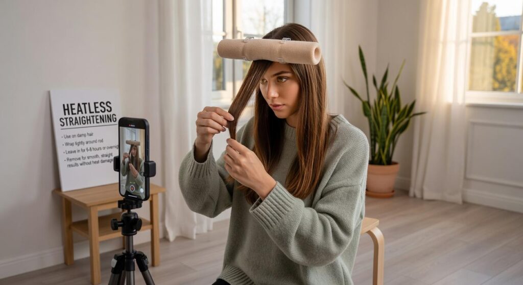 Heatless Straightening