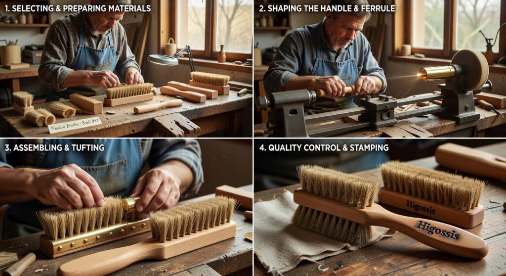 how does higossis brush made