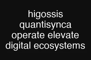 higossis quantisynca operate elevate digital ecosystems