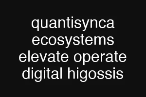 quantisynca ecosystems elevate operate digital higossis